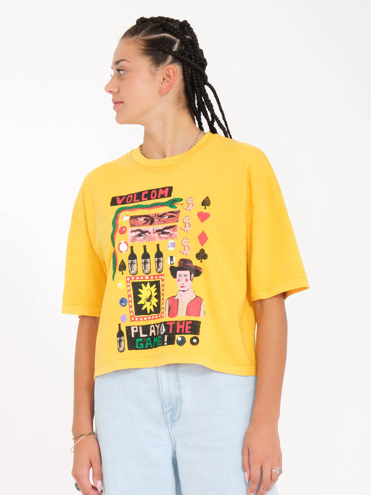 Volcom Play The Tee Mädchen-T-Shirt – Citrus