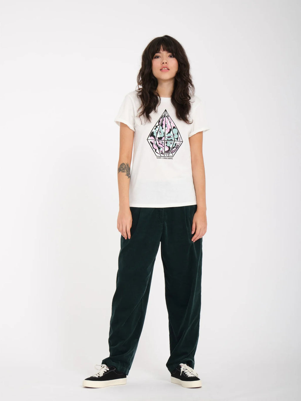 Volcom Radical Daze Girl's T-Shirt - Star White