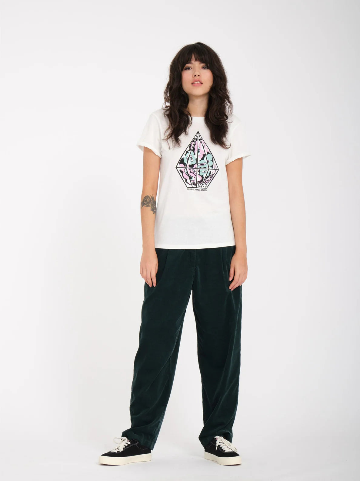 Volcom Radical Daze Girl's T-Shirt - Star White