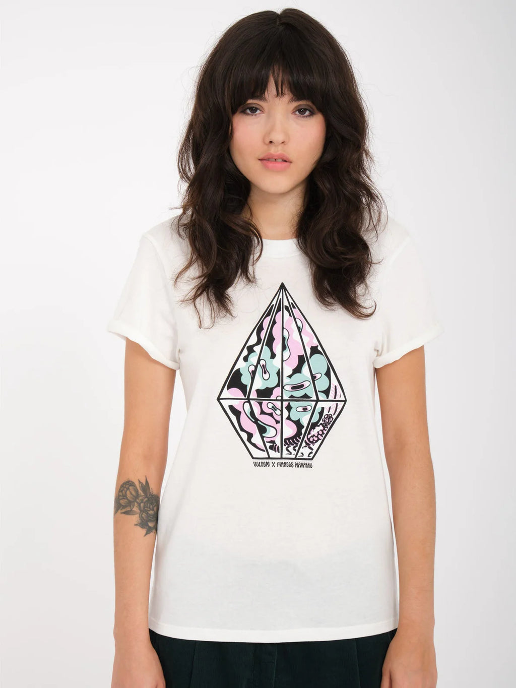Volcom Radical Daze Girl's T-Shirt - Star White