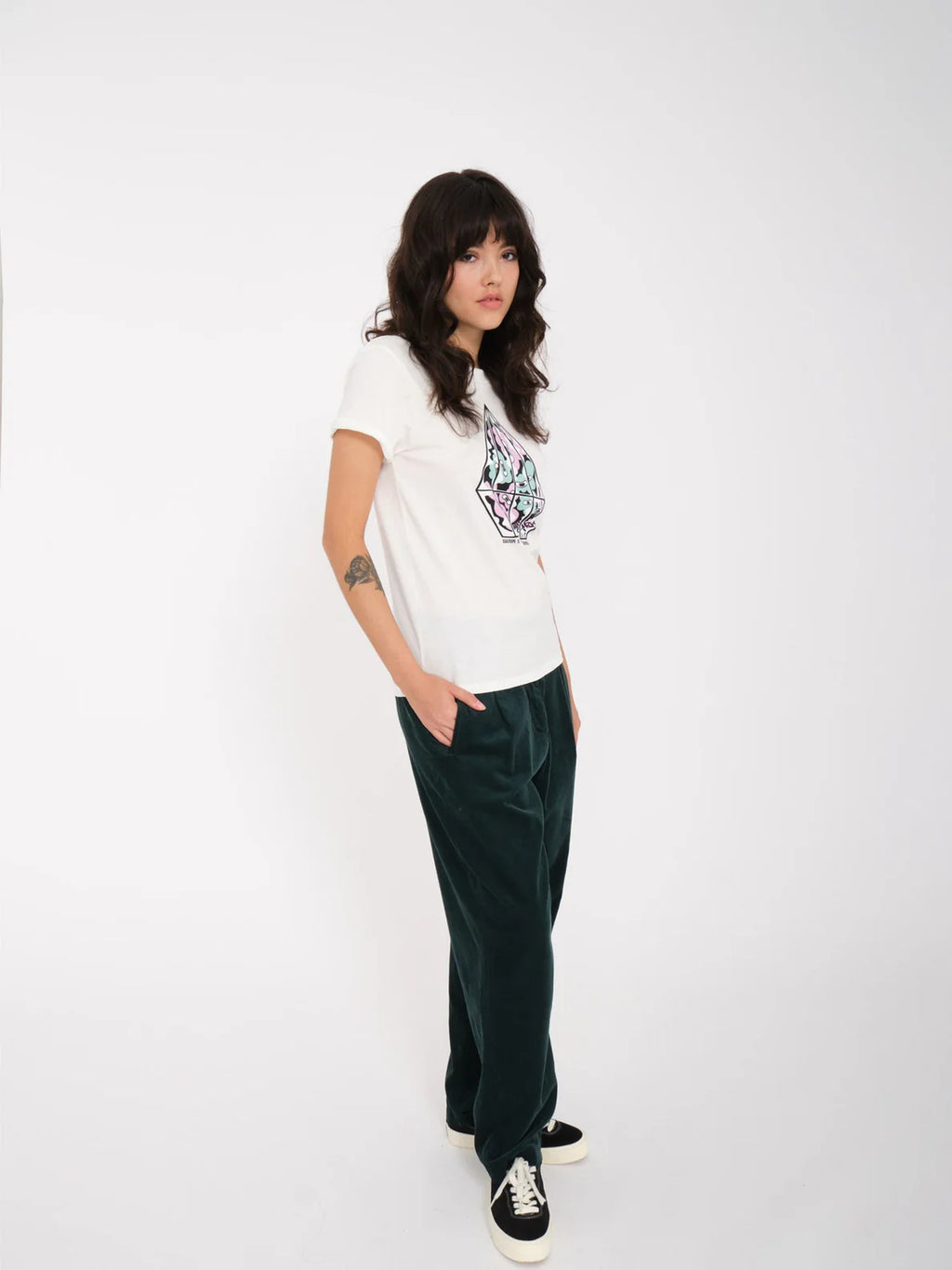 Volcom Radical Daze Girl's T-Shirt - Star White
