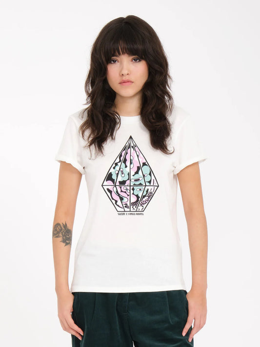 T-Shirt pour Filles Volcom Radical Daze - Star White
