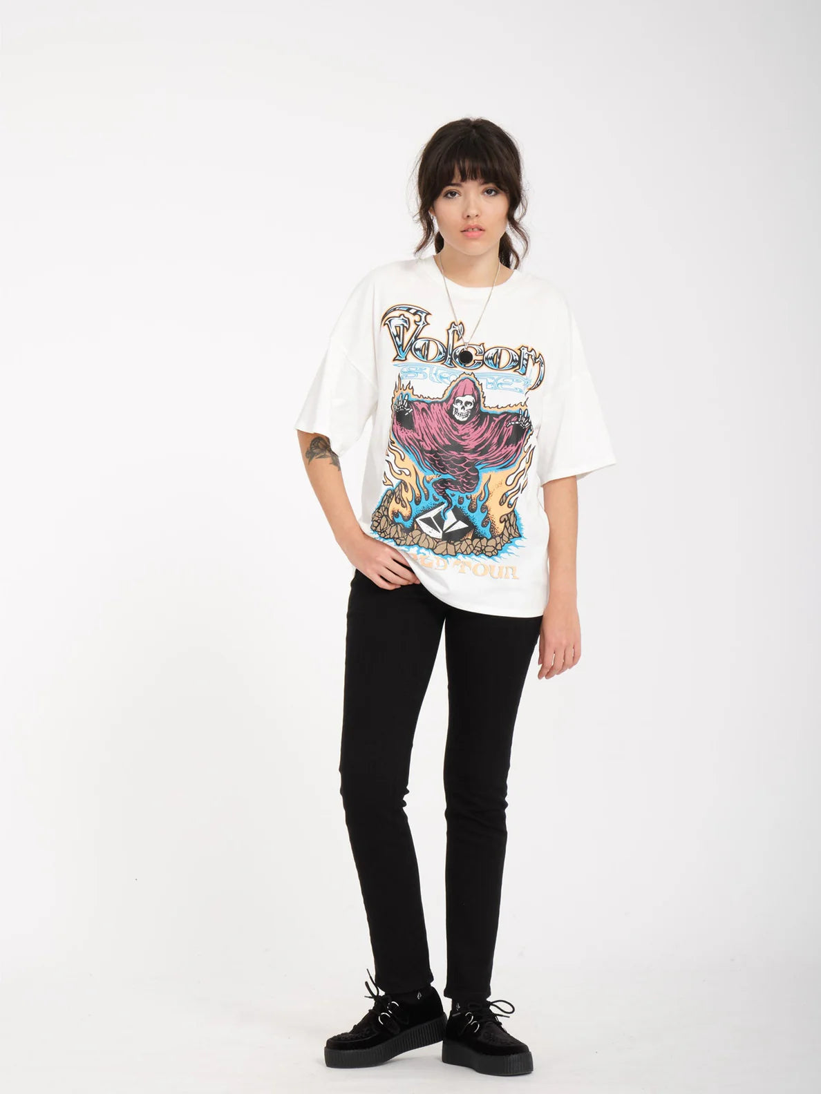Volcom VolTrip Mädchen-T-Shirt – Star White