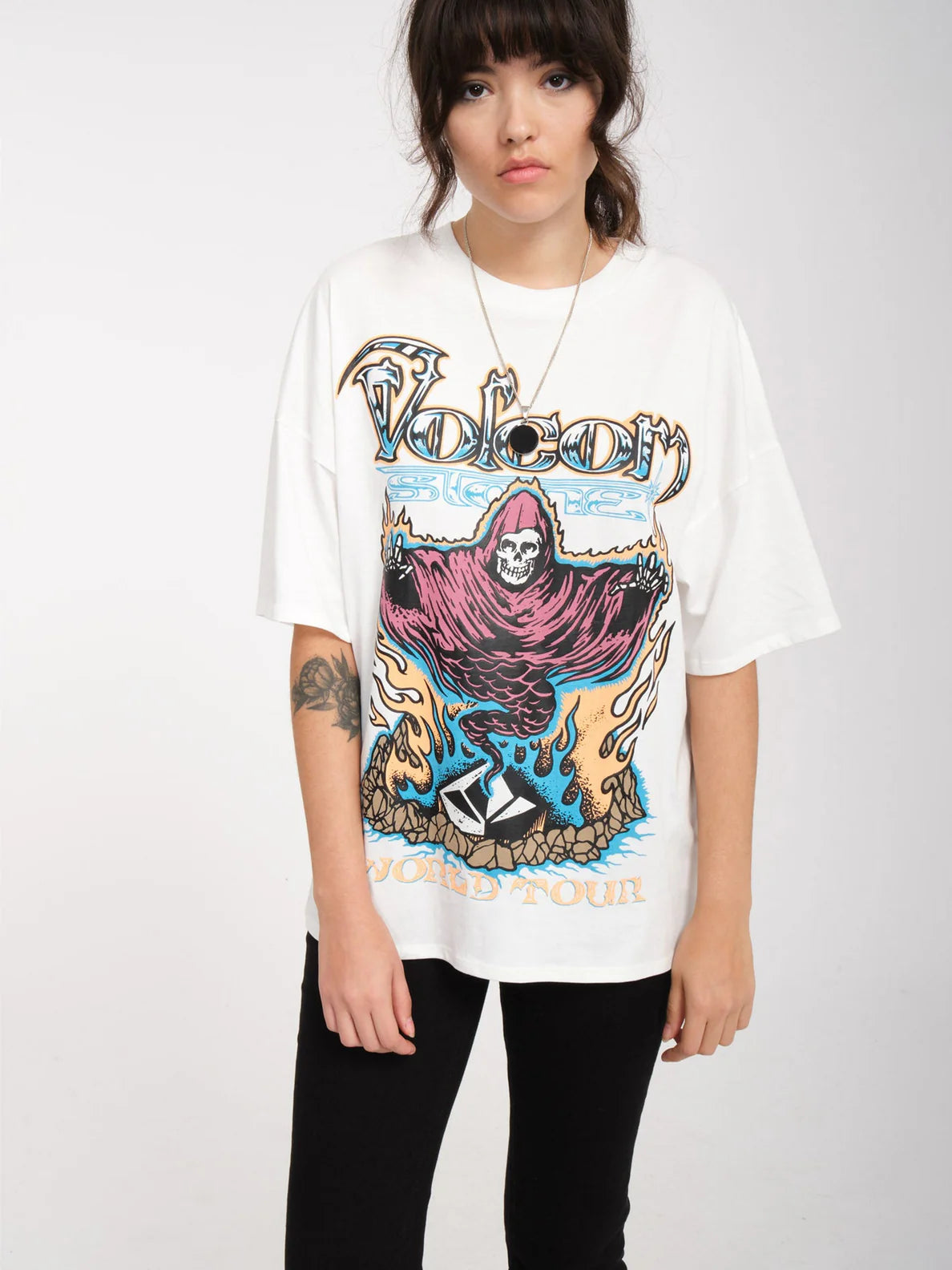 Volcom VolTrip Mädchen-T-Shirt – Star White