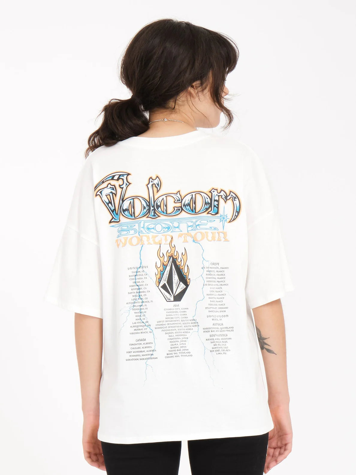 Camiseta Chica Volcom VolTrip - Star White | Camisetas manga corta de mujer | Volcom Shop | surfdevils.com