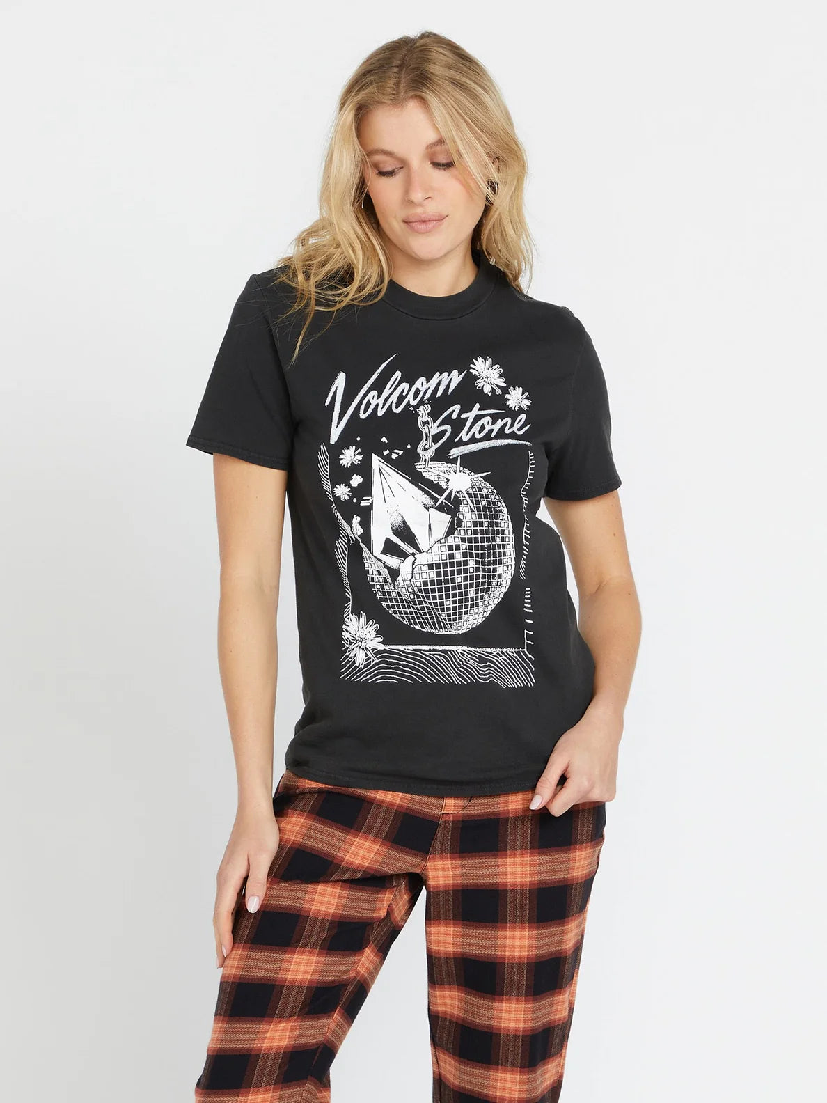 T-Shirt pour Filles Volcom Lock It Up - Vintage Black