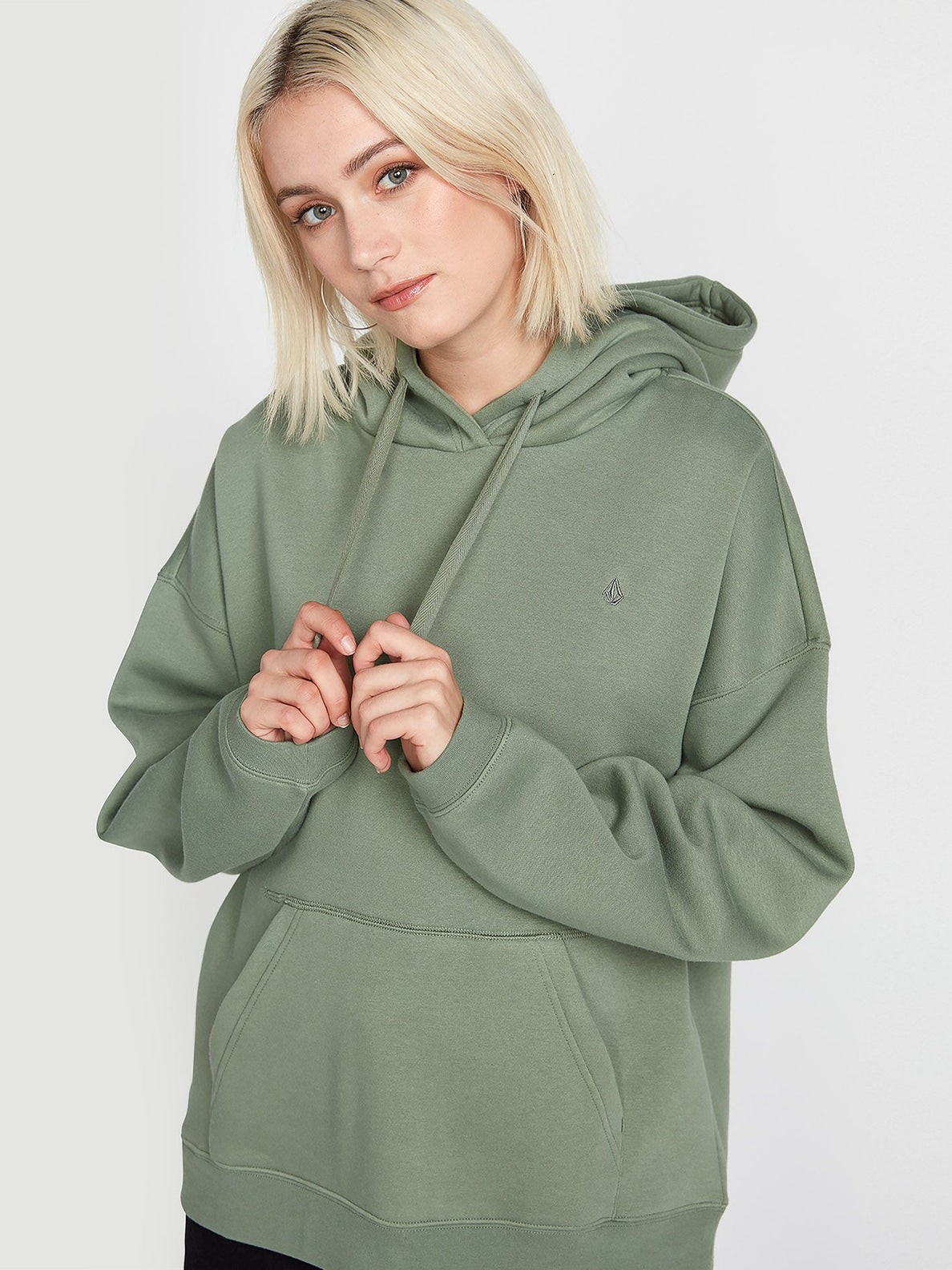 Felpa con cappuccio da donna Volcom Stone Heart II - Esercito leggero | Nuovi prodotti | Prodotti più recenti | Prodotti più venduti | surfdevils.com