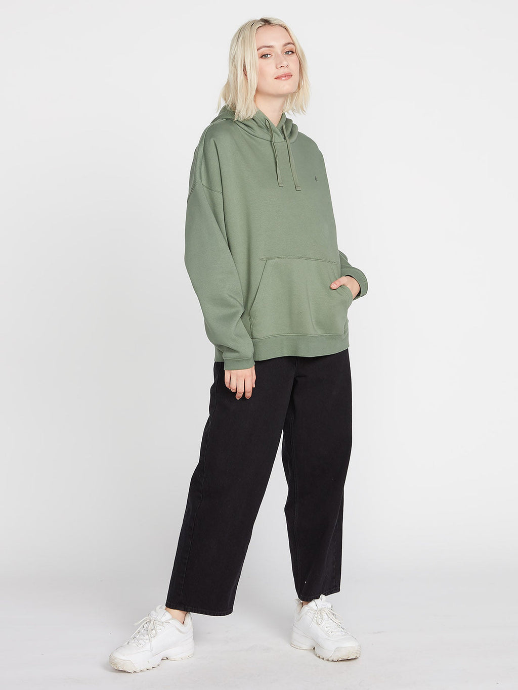 Volcom Stone Heart II Women's Hoodie - Light Army