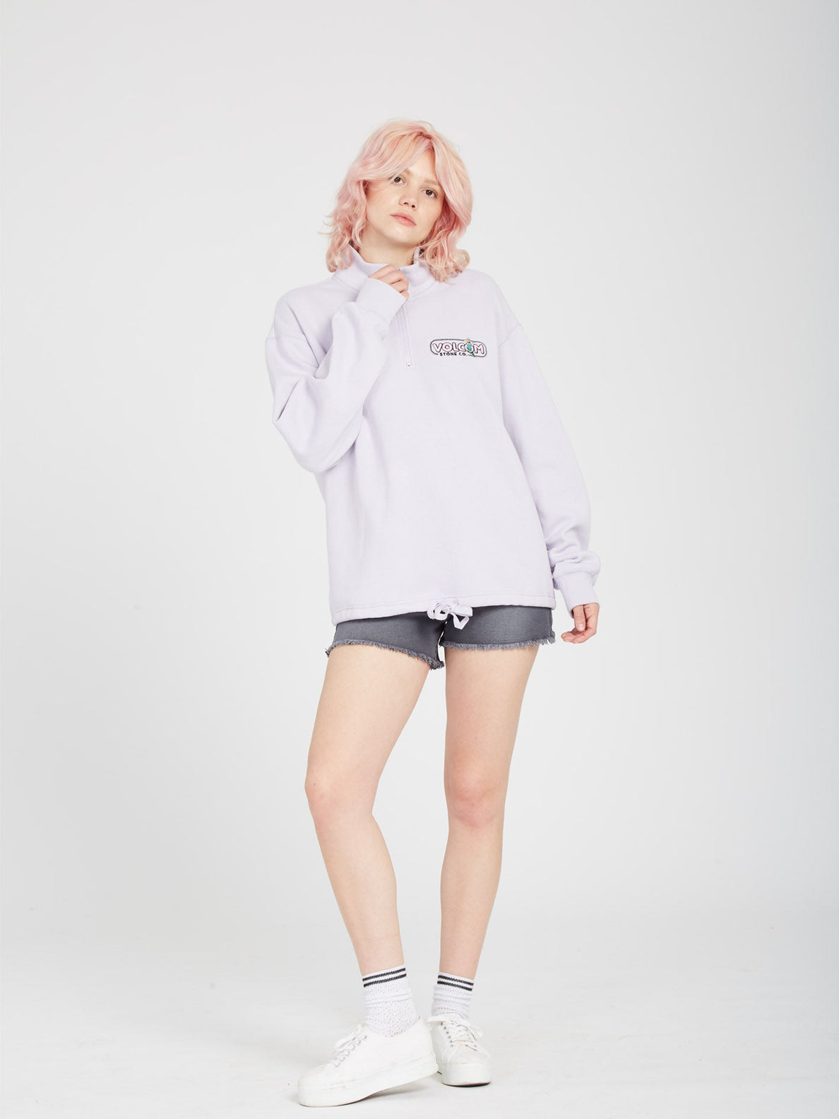 Sudadera Volcom Overtheenker Mock Neck - Light Orchid