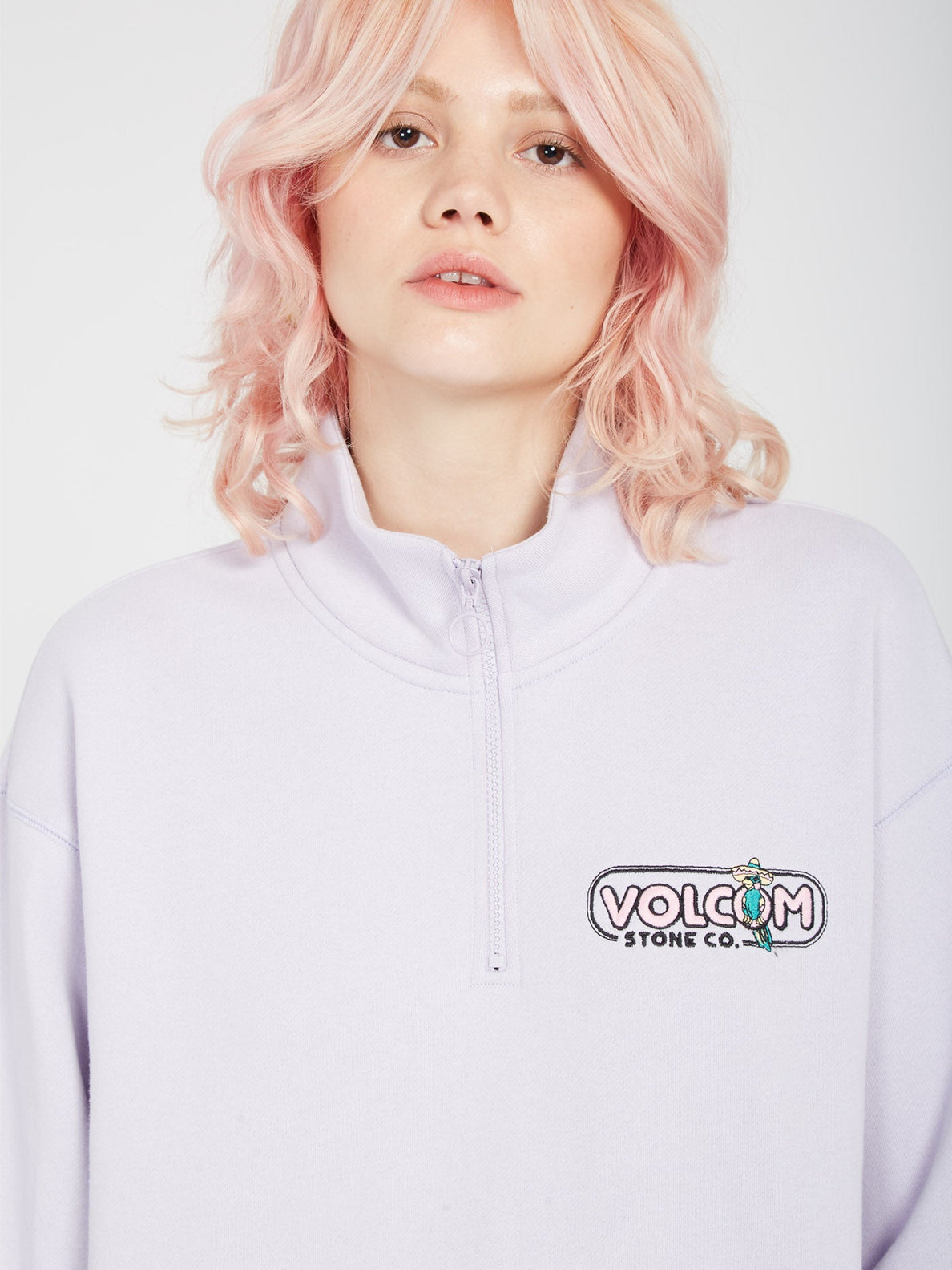 Sudadera Volcom Overtheenker Mock Neck - Light Orchid