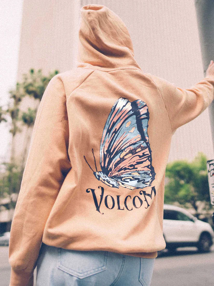 Sweatshirt pour Filles Volcom Truly Stoked Boyfriend PO - Clay