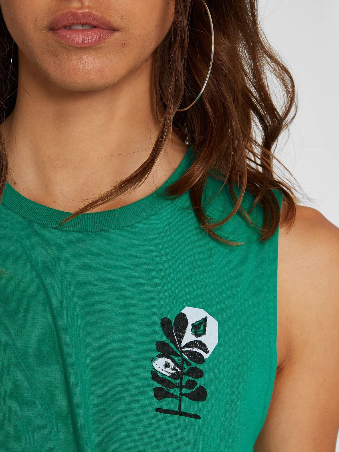 T-shirt verde sinergia di Volcom Frontye Tank