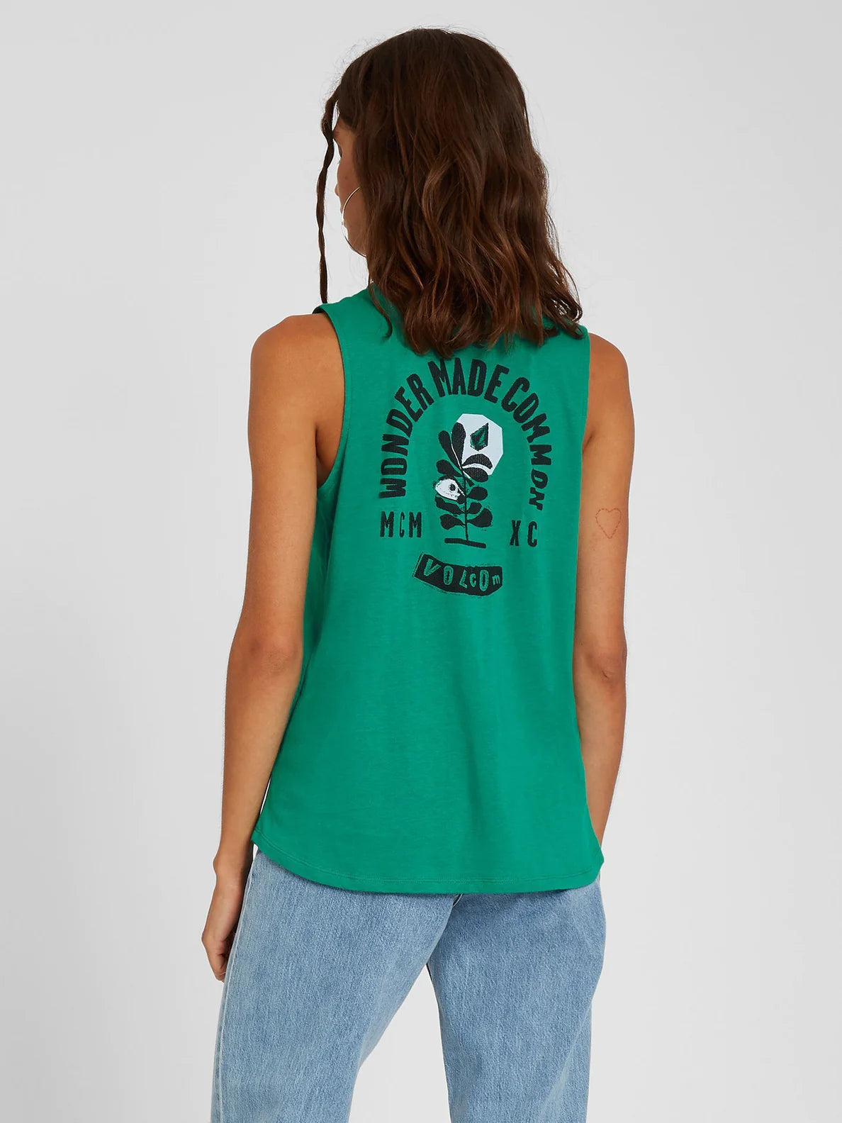 T-shirt verde sinergia di Volcom Frontye Tank