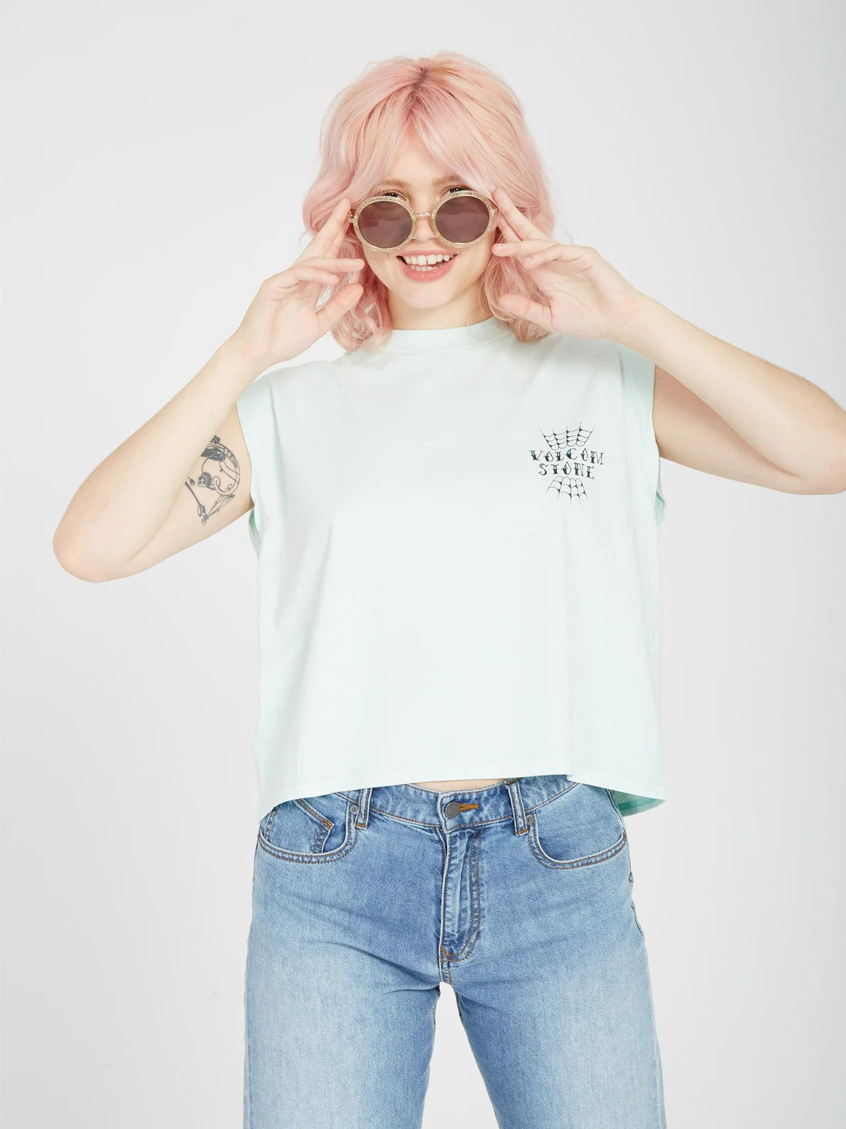Camiseta sin mangas Chica Volcom Volnex - Pale Aqua