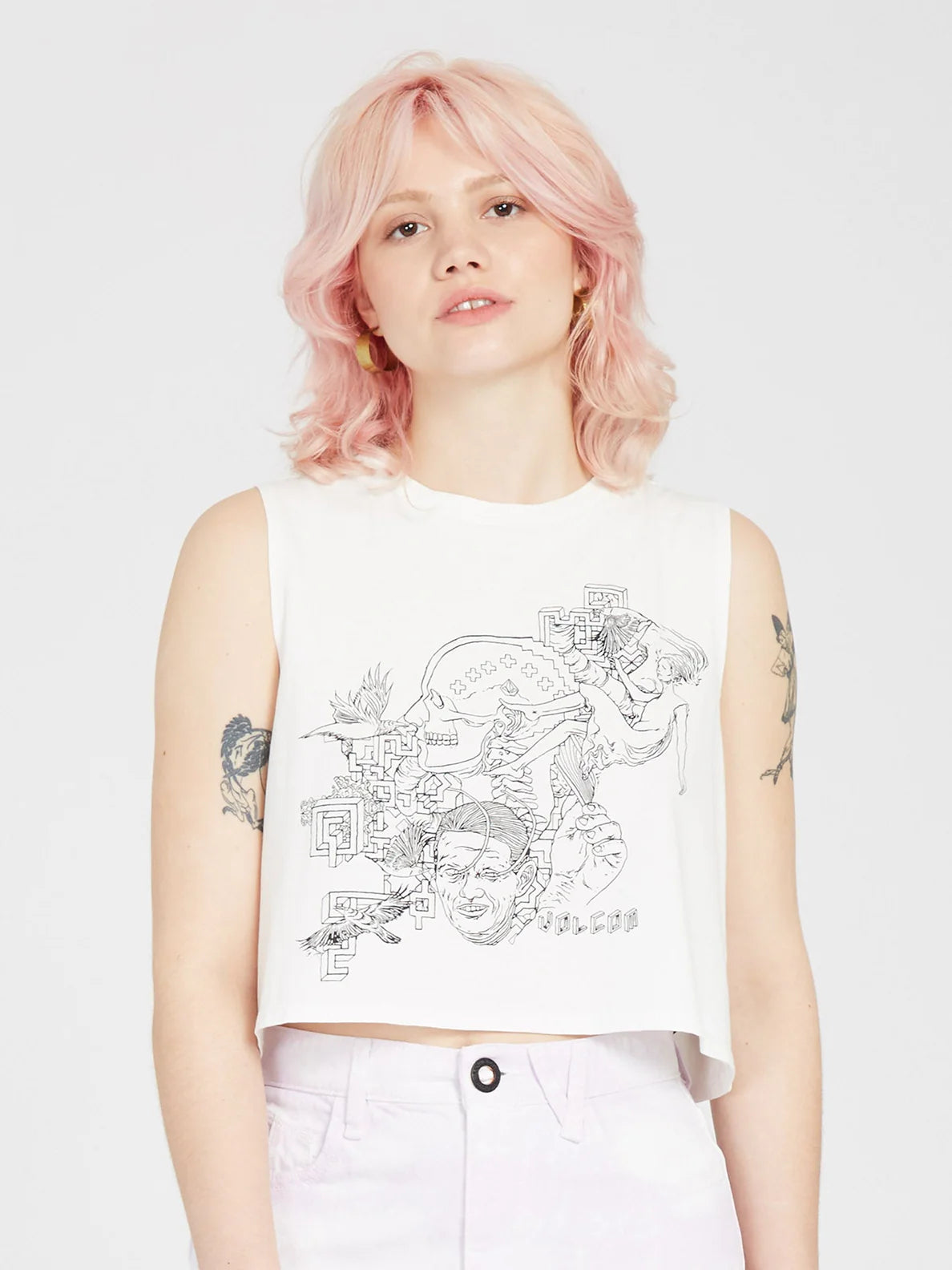 Volcom Ed Merlin Murray Mädchen-Tanktop – Star White