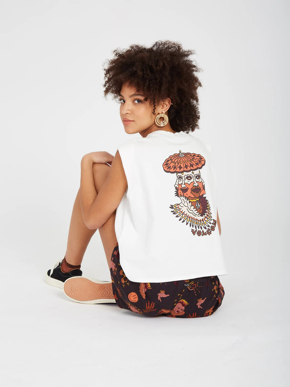 Camiseta sin mangas Chica Volcom Connected Minds - Star White