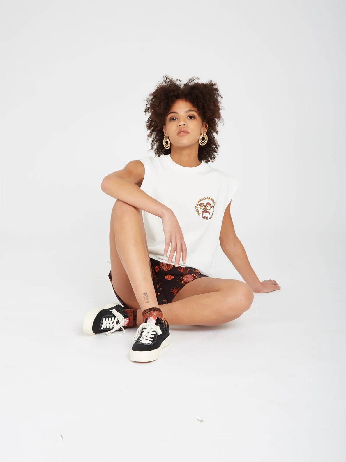 Volcom Connected Minds Girl's Tank Top - Star White | Collection_Zalando | Volcom Shop | Women's short sleeve t-shirts | surfdevils.com