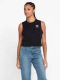 Camiseta sin mangas Chica Volcom Pepper Crop - Black