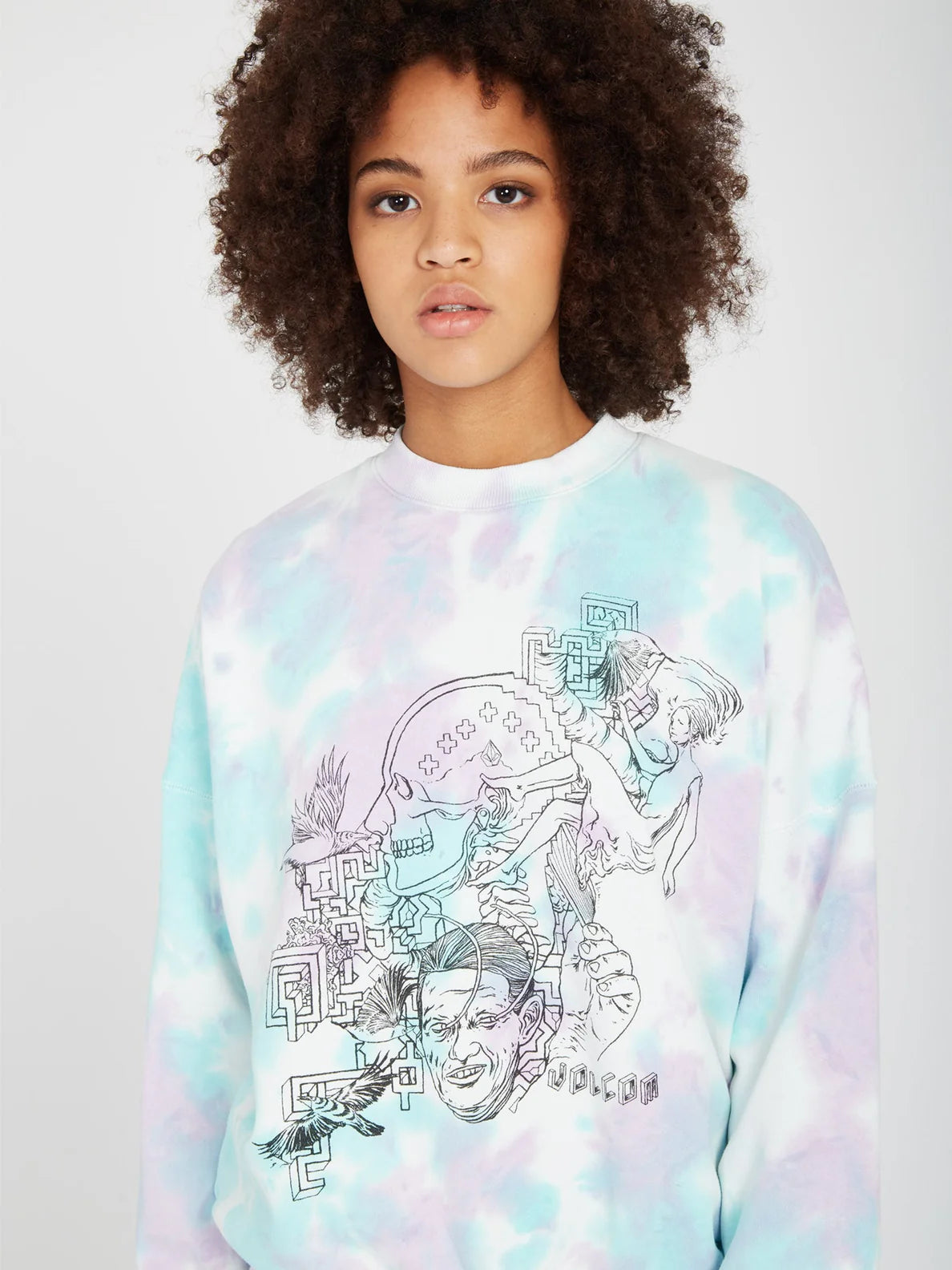 Volcom Fa Ed Merlin Murray Mädchen-Sweatshirt – Mehrfarbig