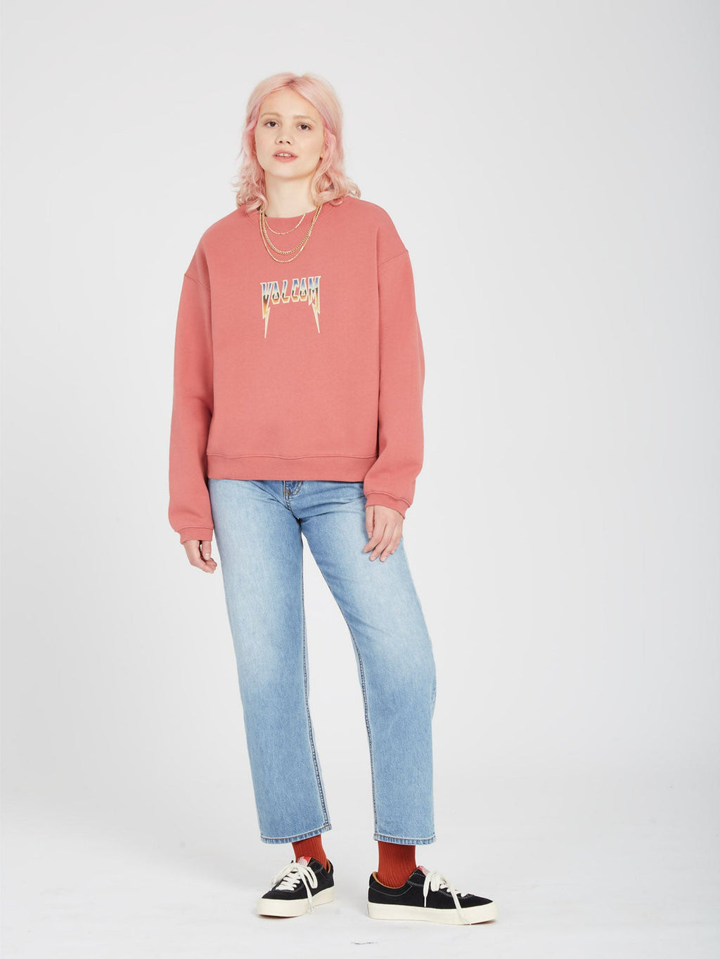 Lookeeing for crew sweatshirt - Rosewood
