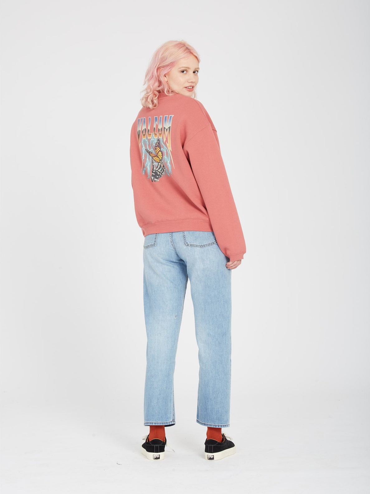 Lookeeing for crew sweatshirt - Rosewood