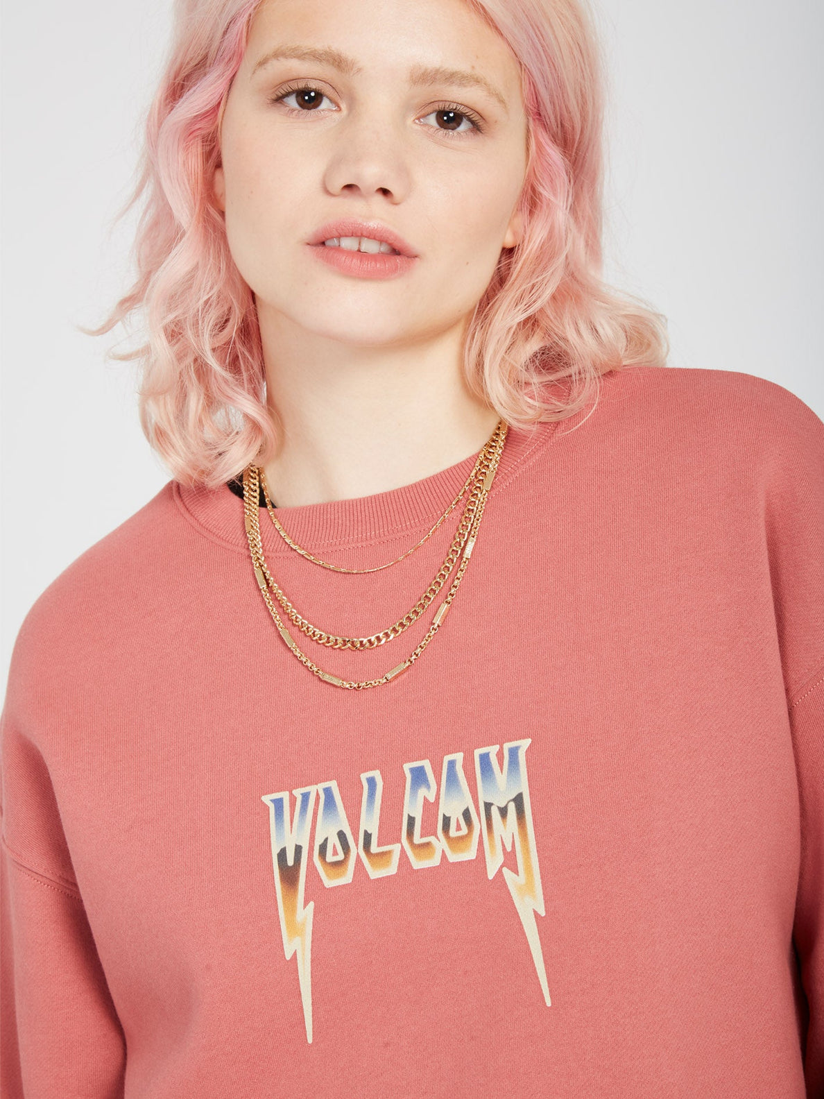 Lookeeing for crew sweatshirt - Rosewood