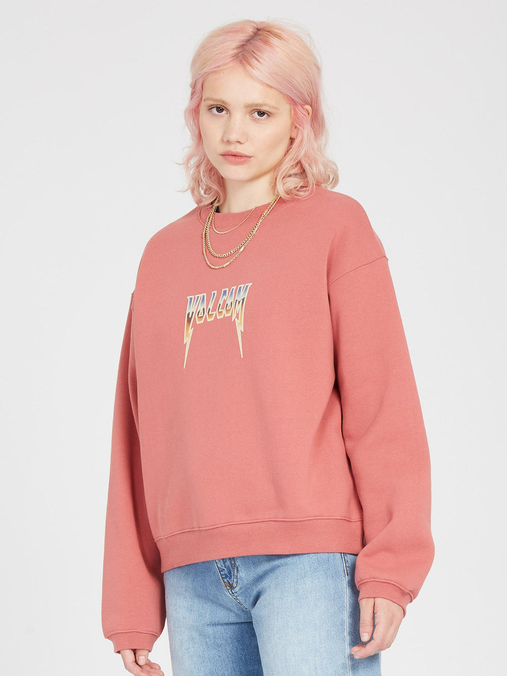 Lookeeing for crew sweatshirt - Rosewood