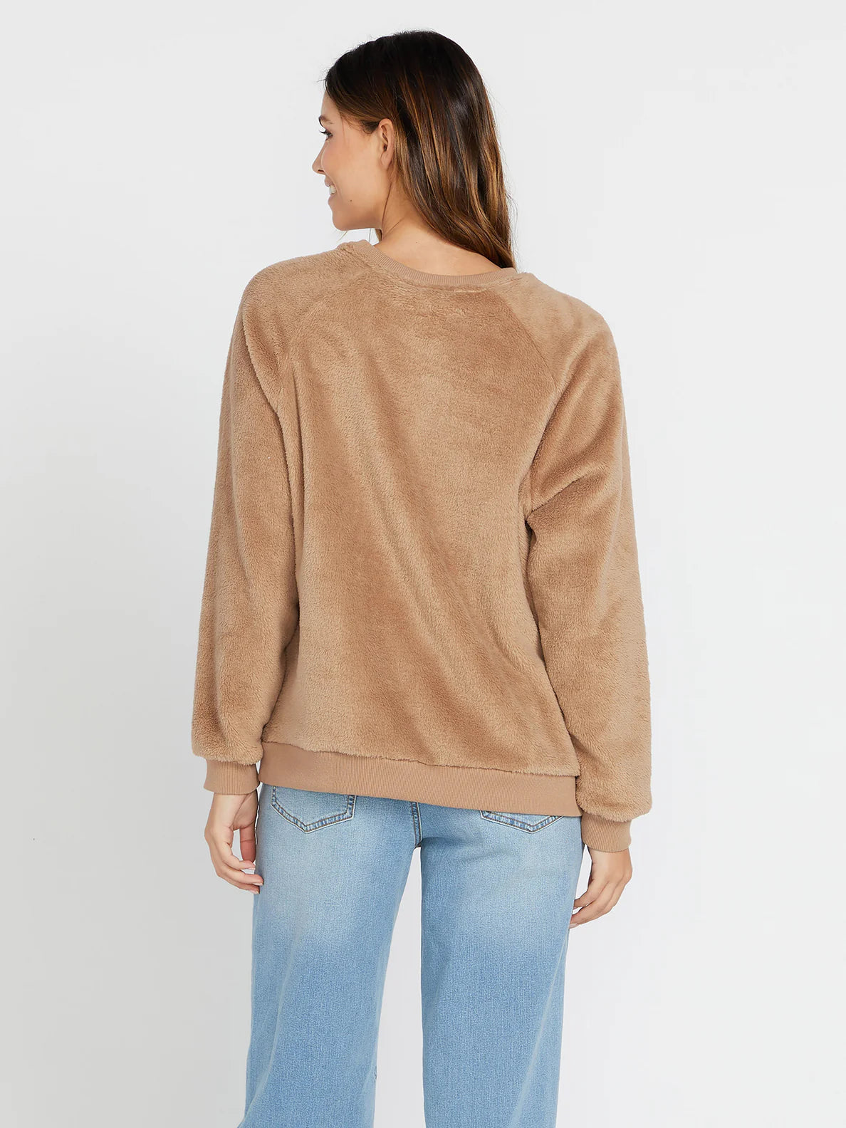 Volcom Pheelin Phine Sherpa Girl's Sweatshirt - Mocha