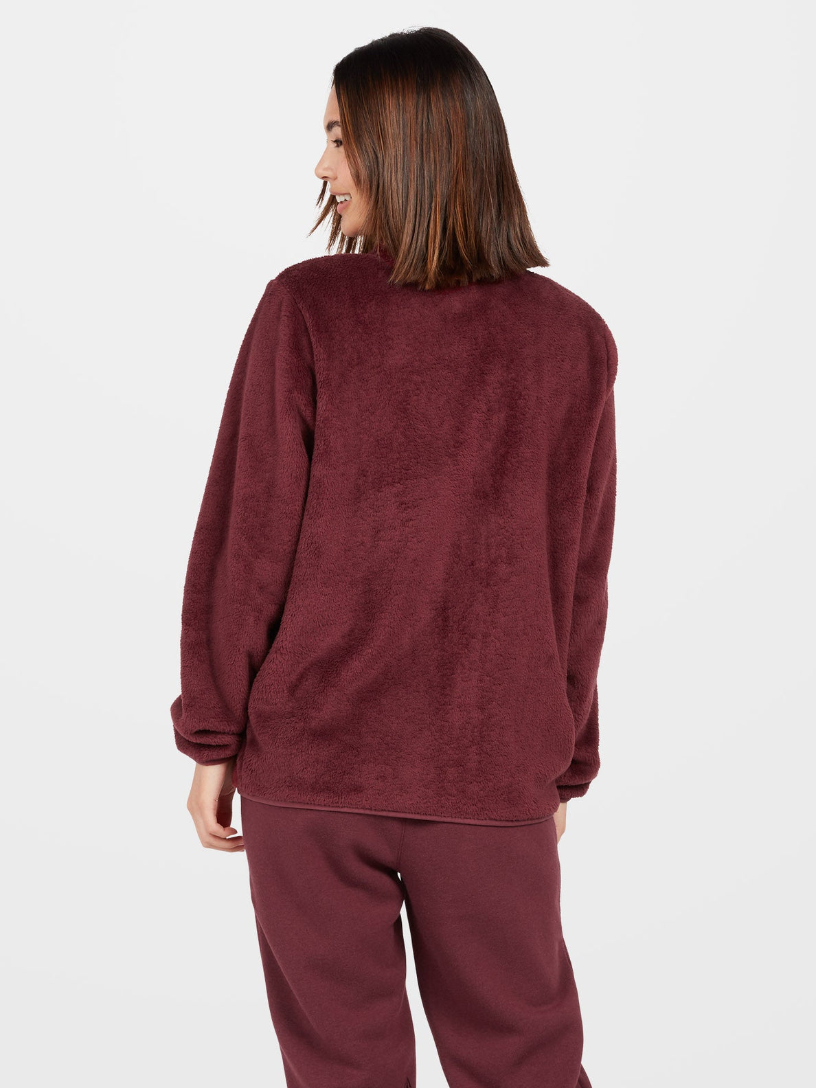 Pheelin Phuzzy Zip Hoodie - Burgund