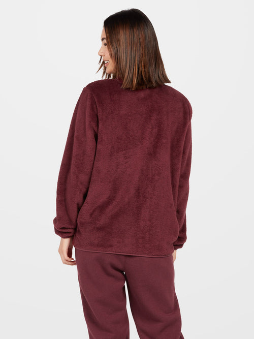 Pheelin Phuzzy Zip Hoodie - Burgundy