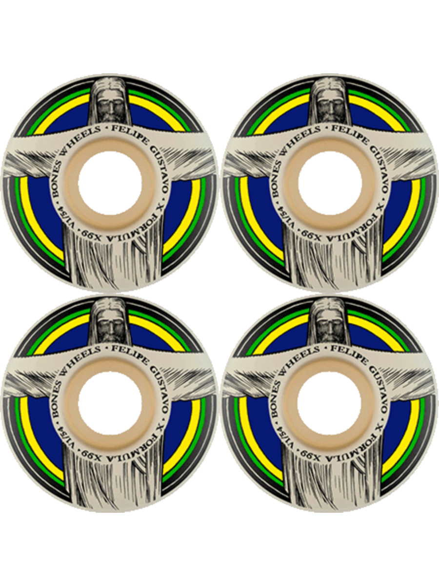 Bones X Formula Sidecut V1 Gustavo Redeemer 54mm 99a Skateboard Wheels