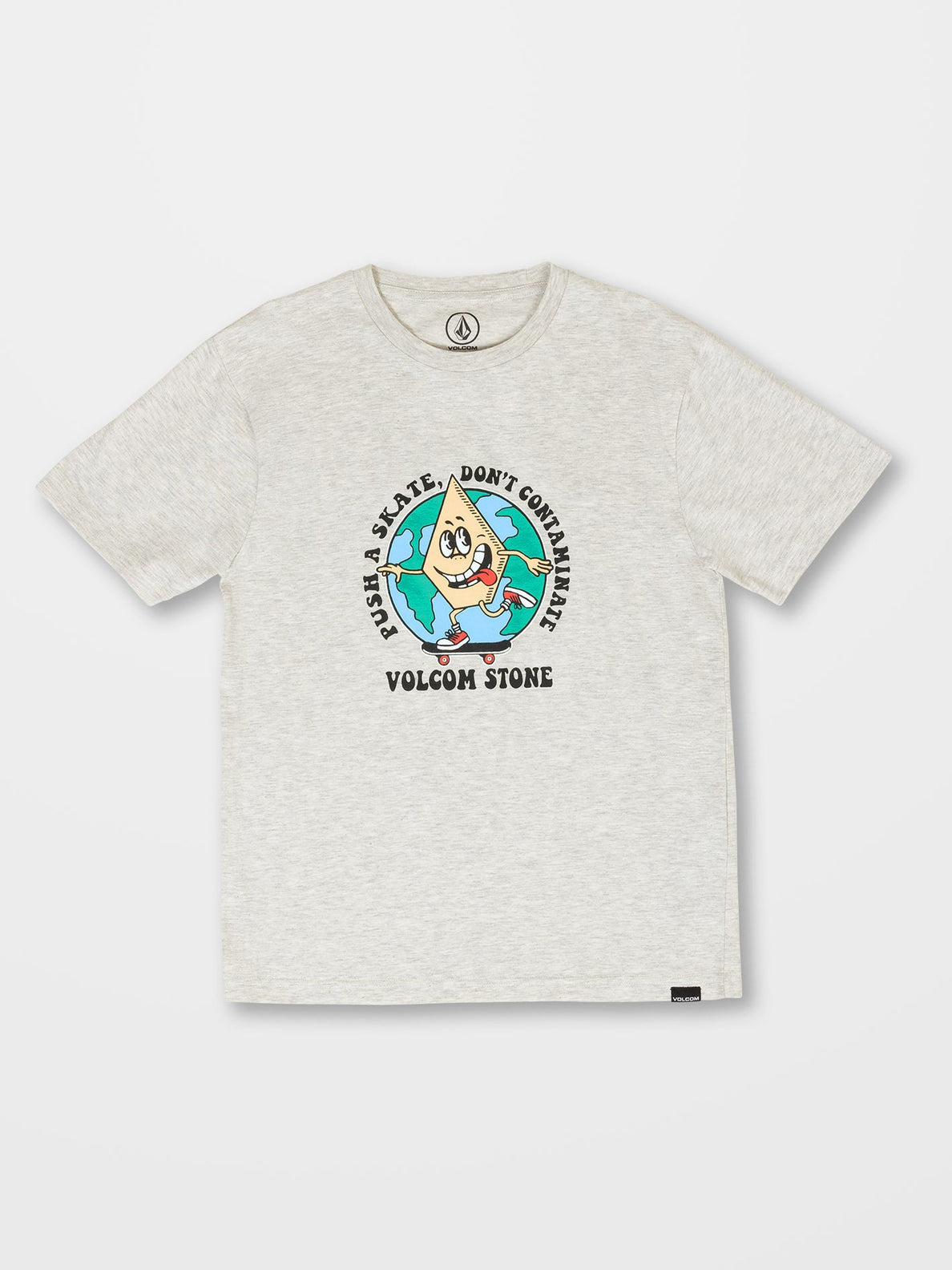 Volcom Dontcontaminate Kids T-Shirt - Bone Heather | Boy's T-shirts | Collection_Zalando | Volcom Shop | surfdevils.com