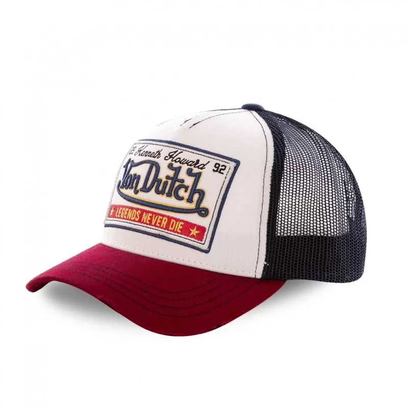 Cappellino bianco/rosso di Von Dutch Trucker Legends Never Die