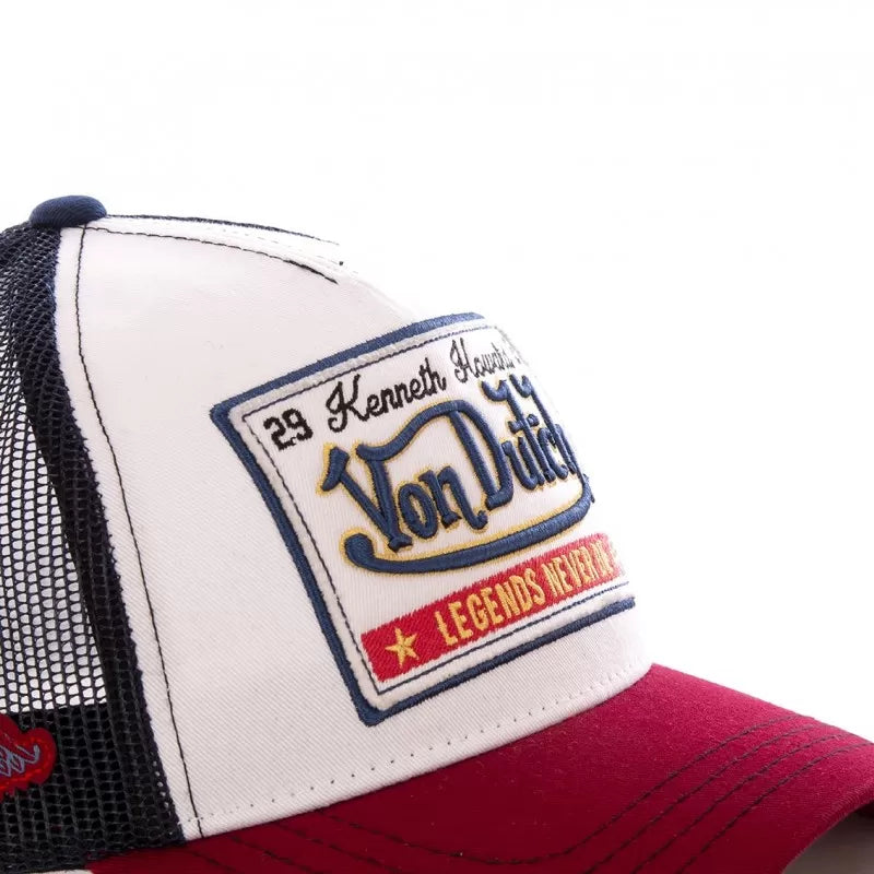 Cappellino bianco/rosso di Von Dutch Trucker Legends Never Die