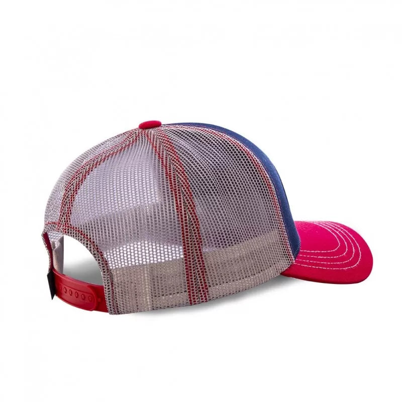 Von Dutch Tricolor Baseball Cap in Rot, Weiß und Beige