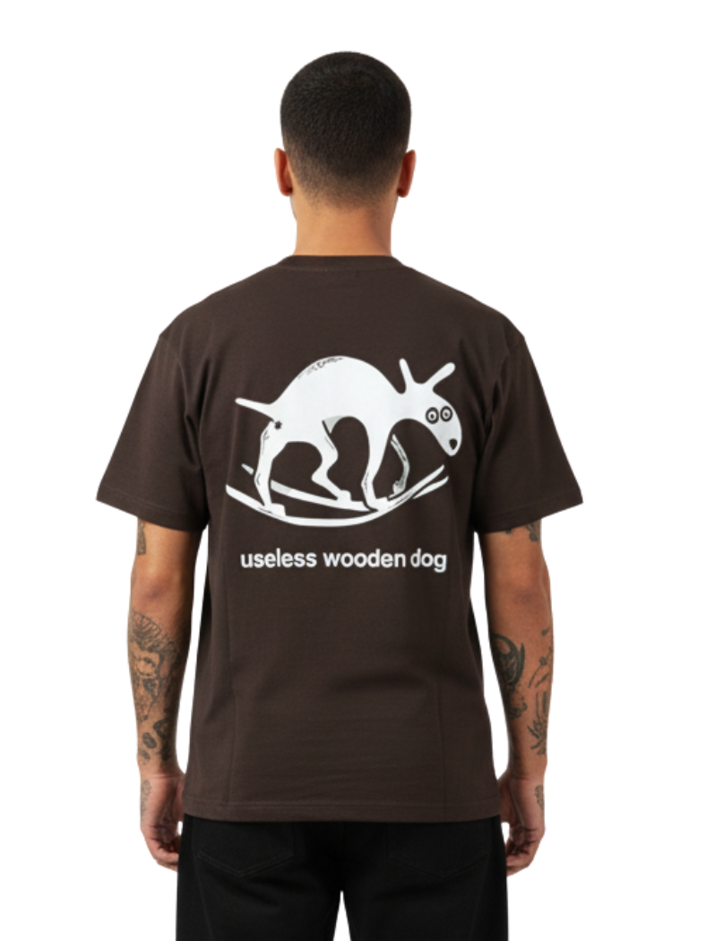 Polar Skate Co. Useless Wooden Dog Tee – Chocolate