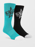 Calcetin Volcom V Ent Sock Premium Temple Teal