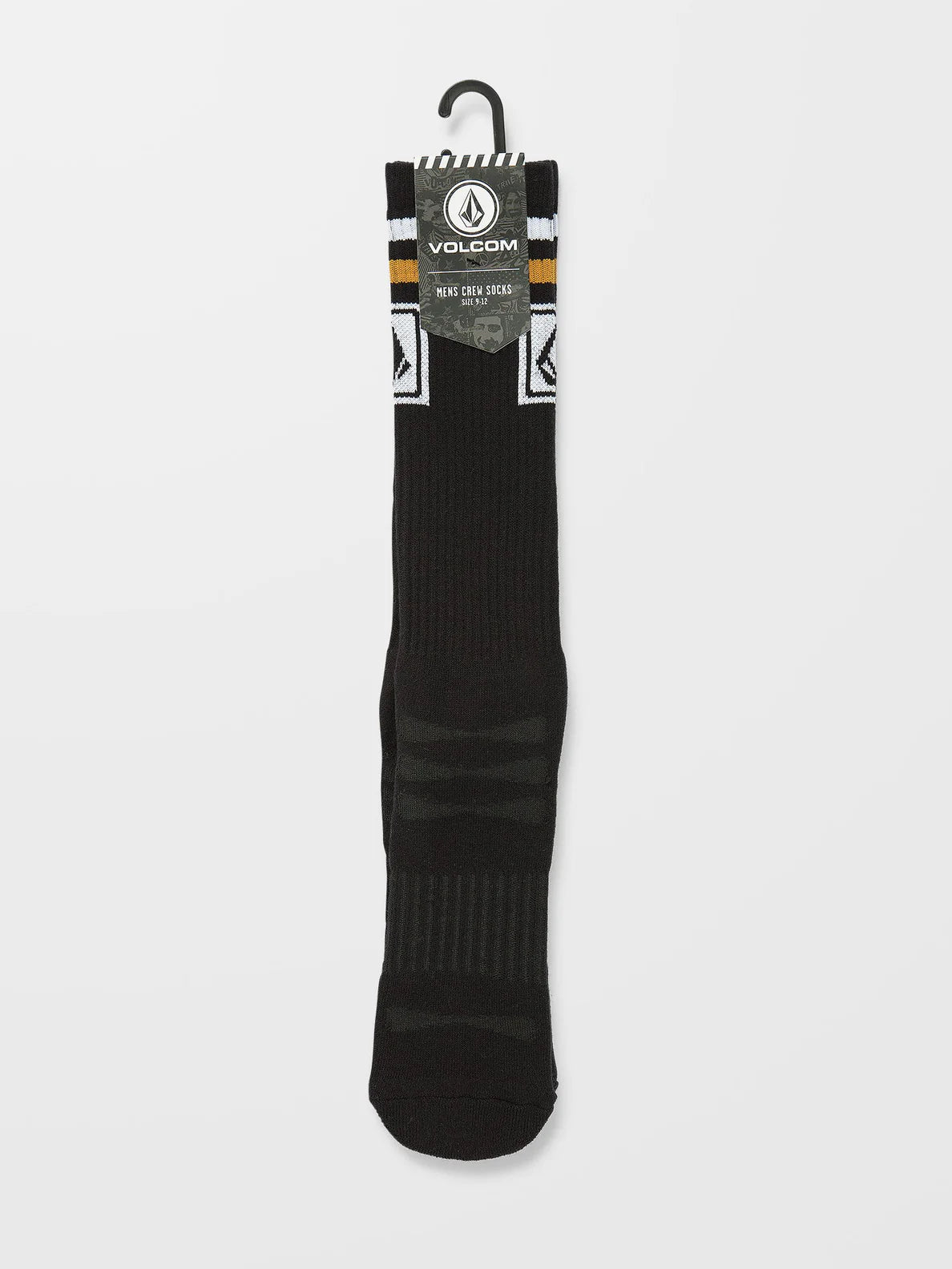 Volcom High Stripe Ramp Stone Skate Socks - Black