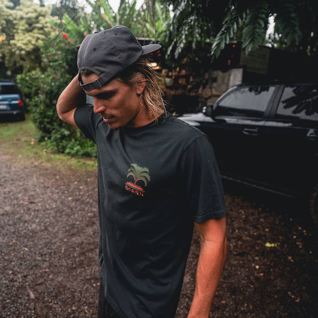 Roark Moto Palm Premium Tee short sleeve tees hombre detail 3 | Washed Black