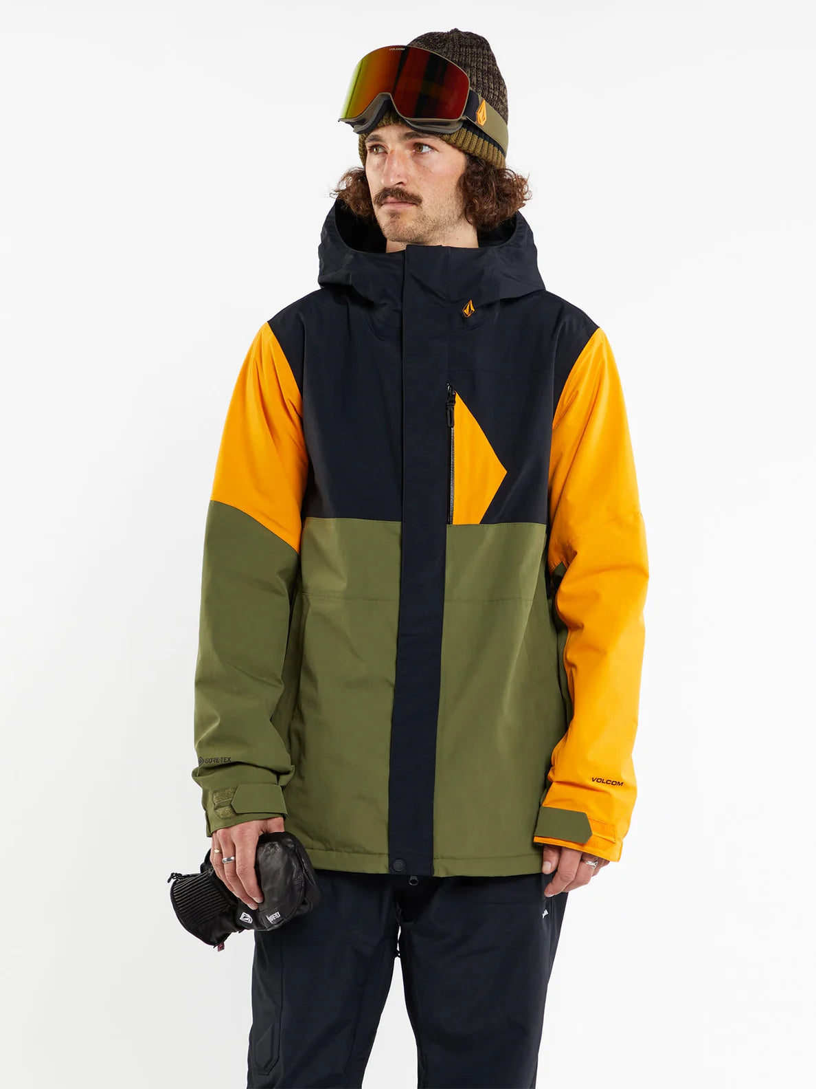 Jaqueta de snowboard Volcom L Isolada Gore-Tex - Dourada