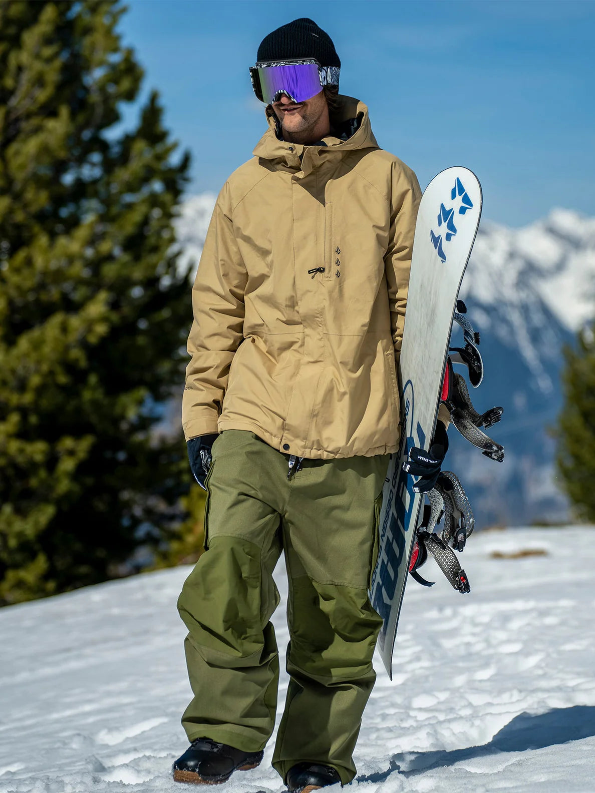 Veste de snowboard Volcom Dua Insulated Gore-Tex Jacket - Dark Khaki | HIVER 24 | Nouveaux produits | Produits les plus récents | Produits les plus vendus | Snowboard Gore-Tex | surfdevils.com