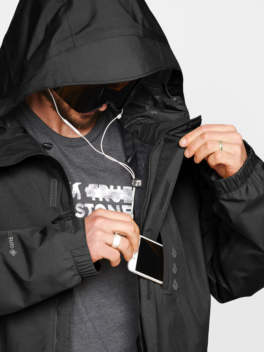 Chaqueta de snowboard Volcom Dua Gore-Tex Jacket - Black