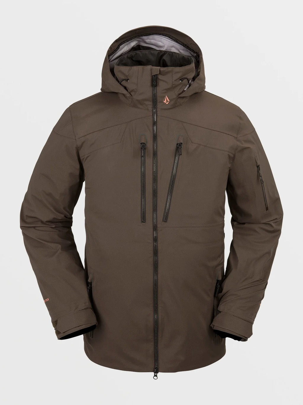 スノーボード VOLCOM GUCH STRETCH GORE JACKET 3L Volcom Guch Stretch Gore-Tex Snowboard Jacket - Brown |