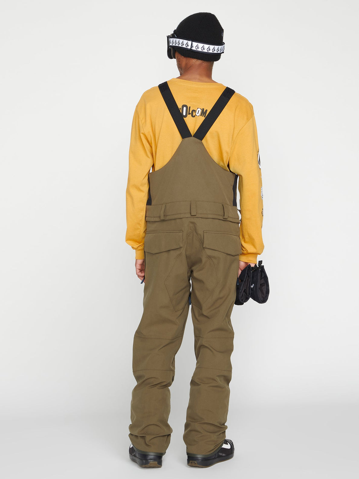 Pantaloni da snowboard Volcom Roan Bib Global - Teak scuro