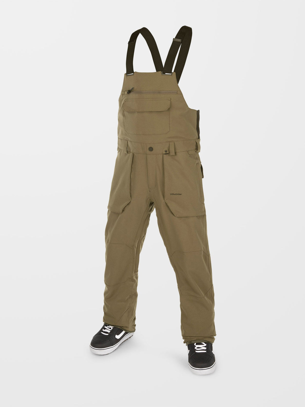 Pantaloni da snowboard Volcom Roan Bib Global - Teak scuro