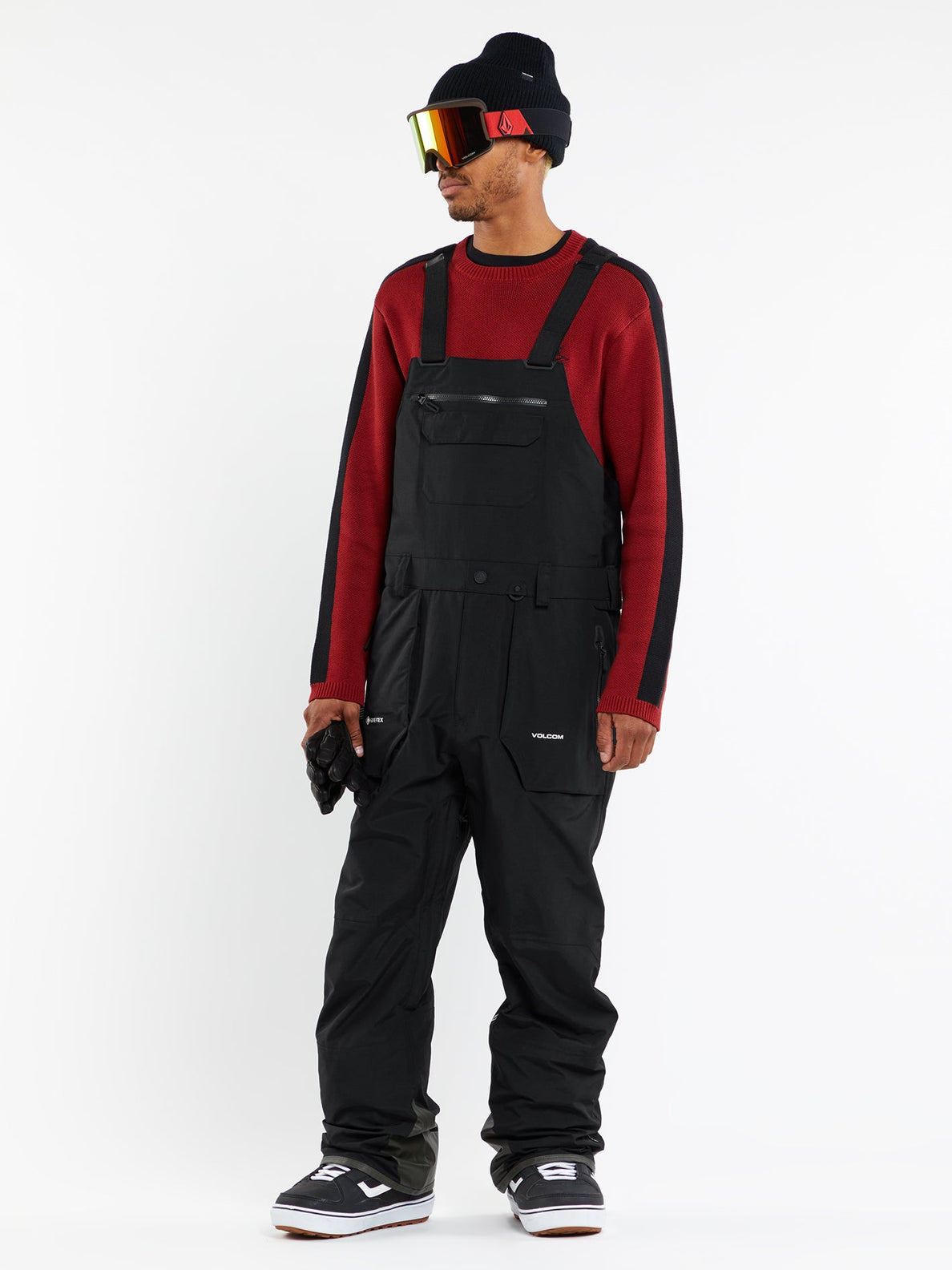 Pantalon de snowboard Volcom Rain Gore-Tex Bib Overall Pant - Noir