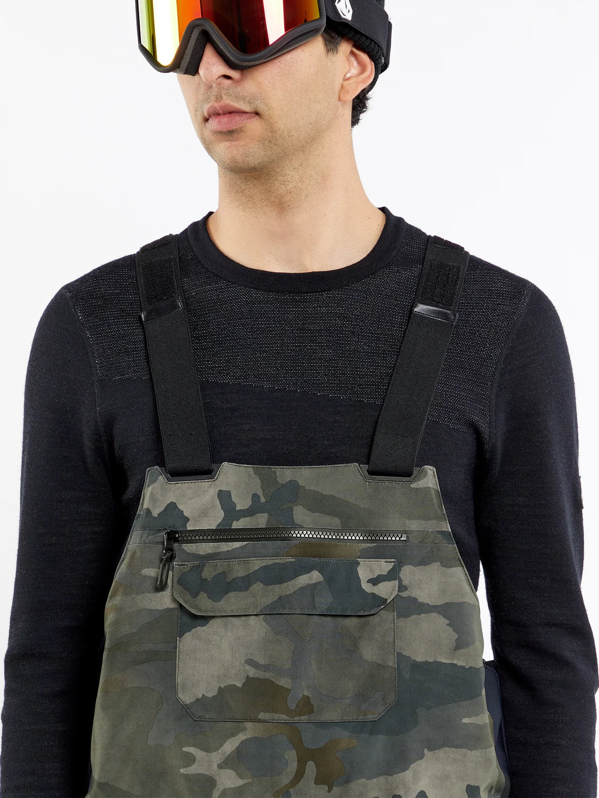 Volcom Rain GoreTex Bib Overall Snowboard Bib - Cloudwash Camo