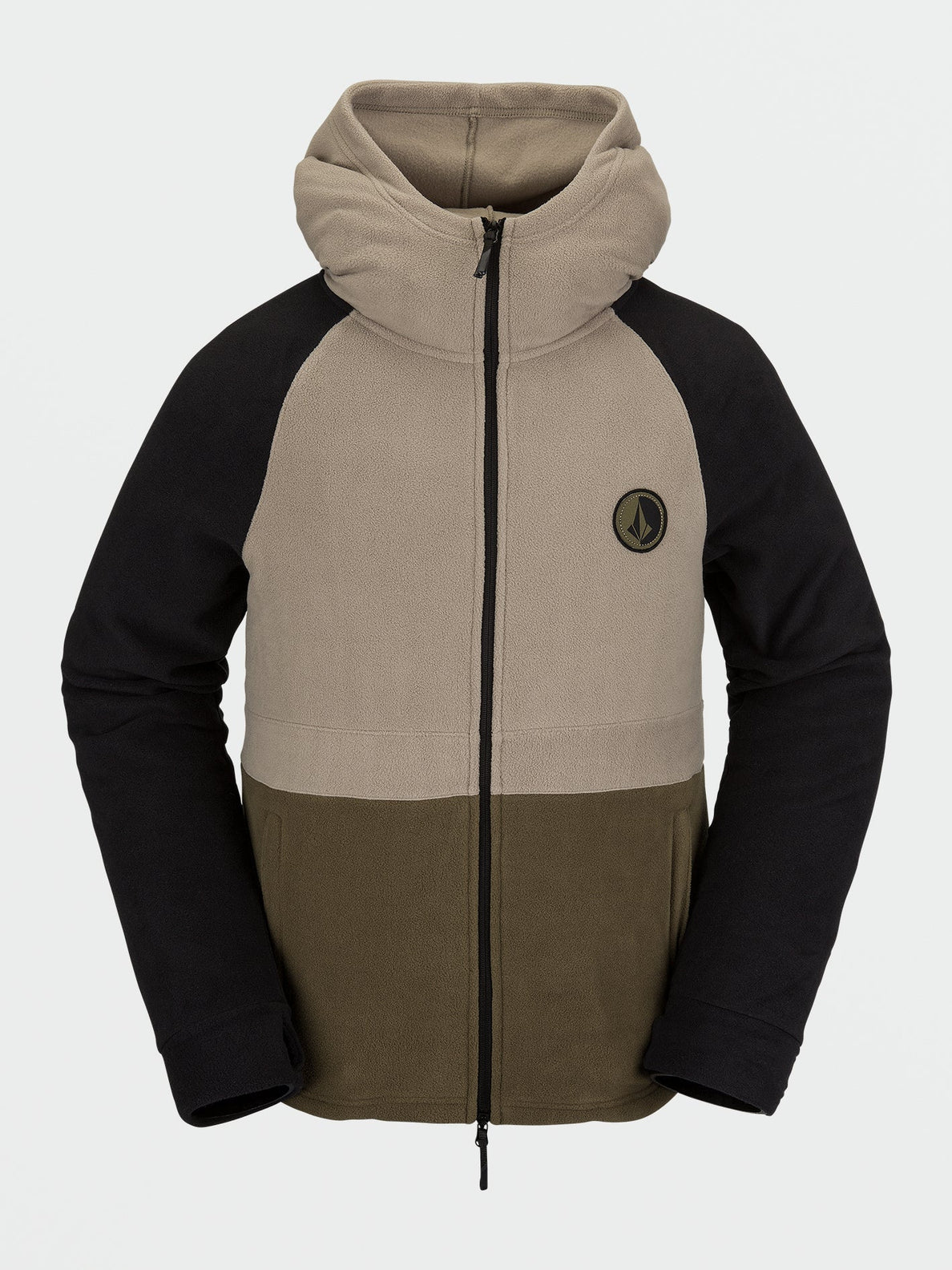 Volcom V-Science Full Zip Snow Sweatshirt - Dark Khaki