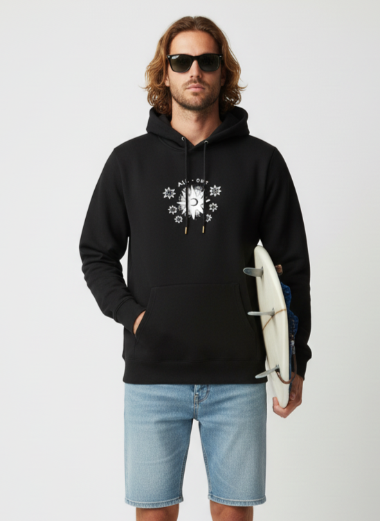 Sweat à capuche All One Brand Eye See Star - Noir