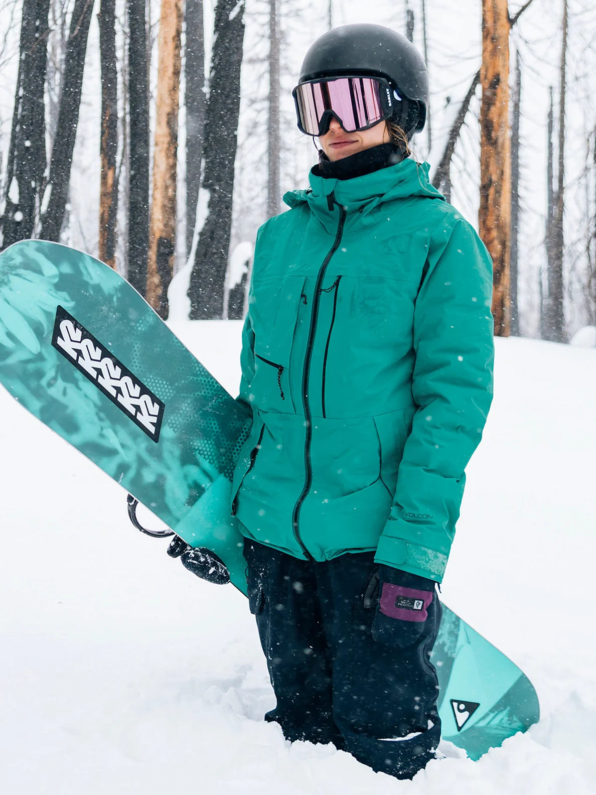 Volcom KOA TDS Infrarot Gore-Tex Damen Snowboardjacke – Leuchtendes Grün